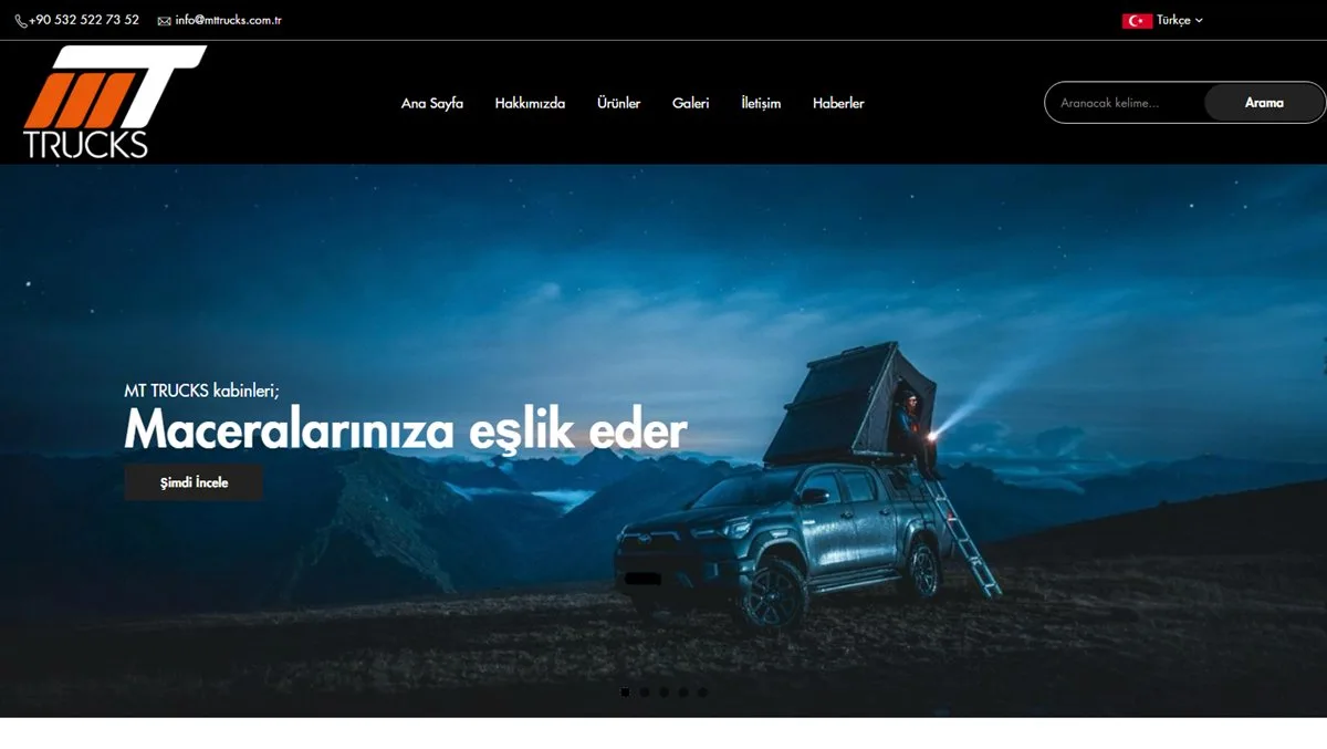 Главная страница сайта MT Trucks